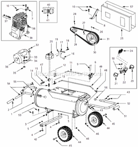 Page A Diagram and Parts List for EX801800 2007 Campbell Hausfeld Compressor